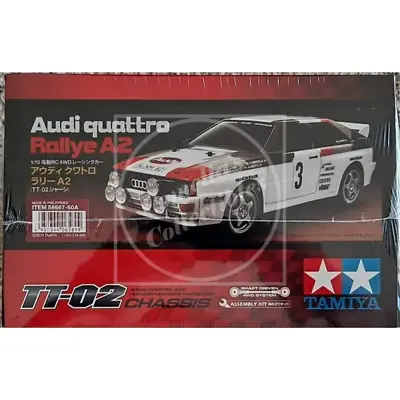 Tamiya 1/10 Audi Quattro Rallye A2 4WD Kit TT-02 Chassis Motor & ESC #58667-60A • $241.90
