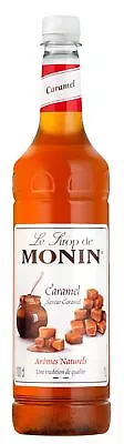 MONIN Premium Caramel Syrup 1L For Coffee And Cocktails. Vegan-Friendly • £12.44