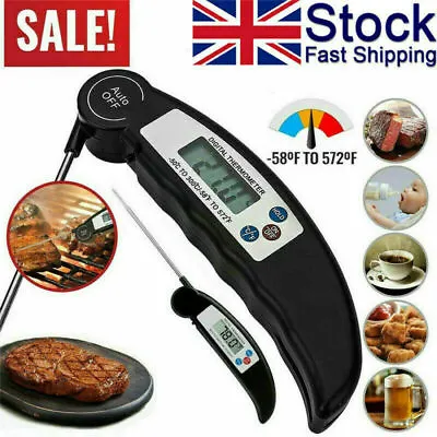 £5.45 • Buy Digital Food Thermometer Probe Cooking Meat Temperature BBQ Kitchen Turkey Jam