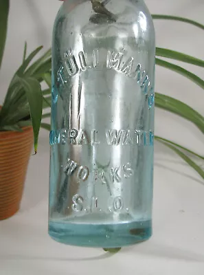 1880s SAN LUIS OBISPO CALIFORNIA Hutchinson Soda Bottle TULLMAN'S MINERAL WATER • $41