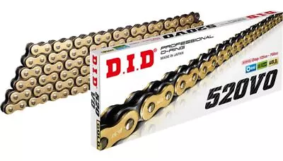 D.I.D DID 520 VO Professional O-Ring Motorcycle Chain - Gold & Black - 100 Link • $86.17