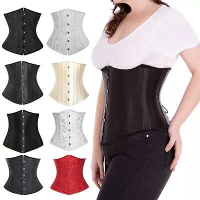 £9.79 • Buy Women's Heavy Duty Steel Boned Corset Underbust Waist Training Corset Plus Size