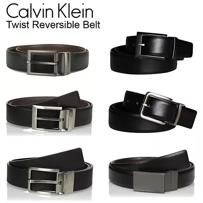 Calvin Klein Men's Genuine Leather Twist Reversible Belt • $25.61