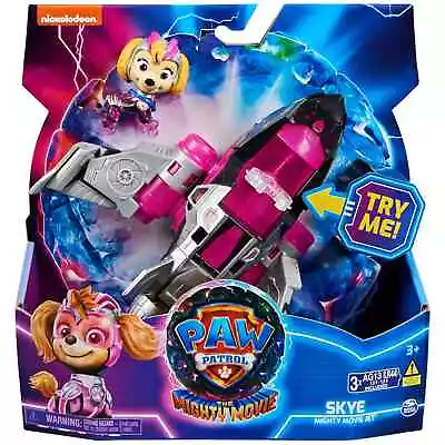 PAW PATROL: The Mighty Movie Mighty Pups Jet With Lights Sounds & Skye Figure • $17.95