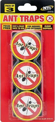 3 Ant Trap Bait Stop Ants Killer Nest Station Glue Outdoor Indoor Poison Free UK • £2.75