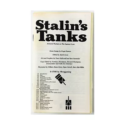 Metagaming MicroHistory MicroHistory #3 - Stalin's Tanks Bag VG • $14