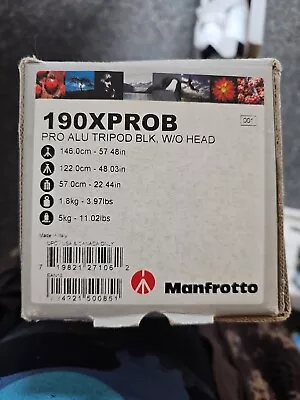 Manfrotto 190XPROB Tripod Only (No Head) Black Aluminum  • $108.07