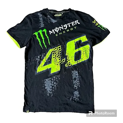 Valentino Rossi Monster Energy Shirt Size S Black VR46 Moto GP Motorcycle VR 46 • $45