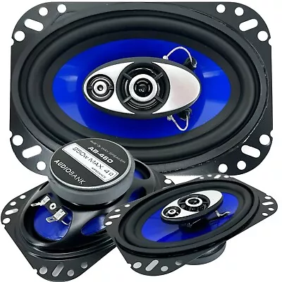 New Audiobank 4x6  In 3-Way 250 Watts Coaxial Car Speakers CEA Rated (Pair) • $26.99