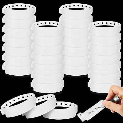 White Wristbands Patient ID Bands Plastic Wristbands Vinyl Wristbands Waterproof • $34.21