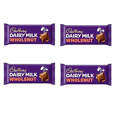 Cadbury Whole Nut Dairy Milk Chocolate 4 X Bar (120g) 🍫 • £11.99