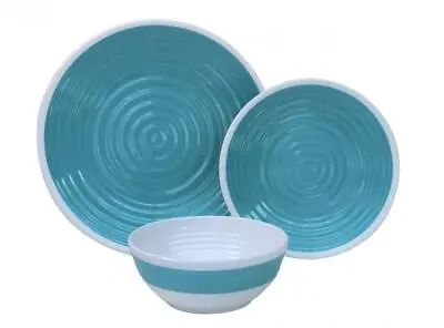 Outdoor Revolution Lightweight 12 Piece Blue Melamine Picnic Tableware Set • £29.68