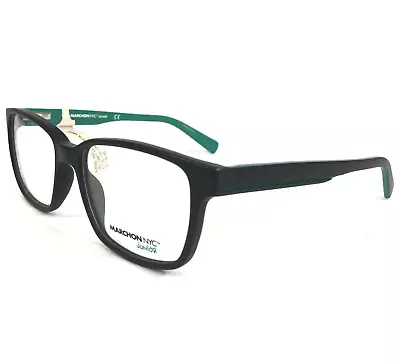 Marchon Kids Eyeglasses Frames M-6500 002 Black Green Square Full Rim 51-16-135 • $49.99