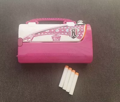 Nerf Rebelle Secret Shot Dart Blaster Gun Pink / White Toy Handbag + 4 Bullets • $35
