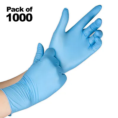 VOS Disposable Gloves Latex & Powder Free Nitrile Rubber Gloves - Pack Of 1000 • $29.99