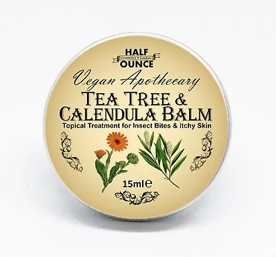 Insect Bite & Itchy Skin Relief Vegan And Natural Balm Calendula & Tea Tree • £4.99