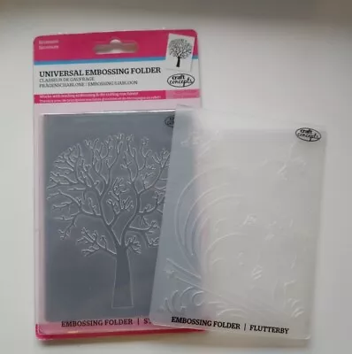 2 Craft Concepts Embossing Folders Sycamore And Flutterby  • £2