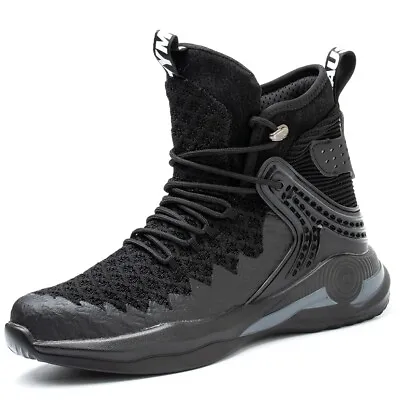 Mens Sneaker Work Boots Indestructible Waterproof Steel Toe Safety Shoes Black • $37.99