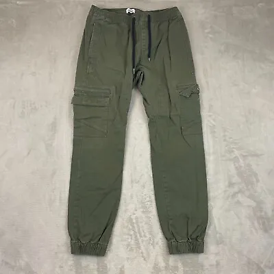 ZANEROBE Joggers Men 32x31 Army Green Sureshot Cargo Pockets Gusset Designer • $28.11