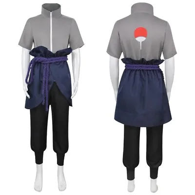 Anime Naruto Shippuden Uchiha Sasuke Cosplay Costume Full Set Halloween Outfits • $29.73