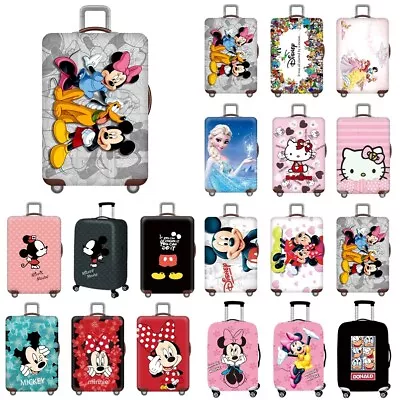 Mickey Minnie Mouse Disney Luggage Cover Travel Suitcase Protector Dustproof • £14.35