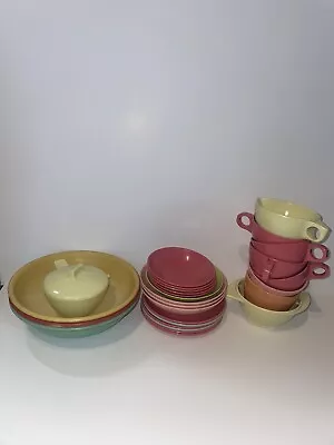 VTG Mallow Ware Melmac Plastic Dish Set Mid Century Plastics Lot! 🔥🔥 • $25