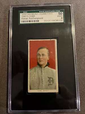 1909-11 T206 Ty Cobb Piedmont Cigarettes Red Portrait Graded SGC 50/4 • $11888