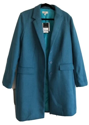 $35 • Buy New Ezibuy Capture Coat  In French Blue Jacket Pockets Button Closure Sz 8