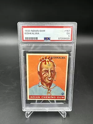 1933 Goudey Indian Gum Card # 167 - Series Of 48 - KISHKALWA - PSA 5 EX • $159.99