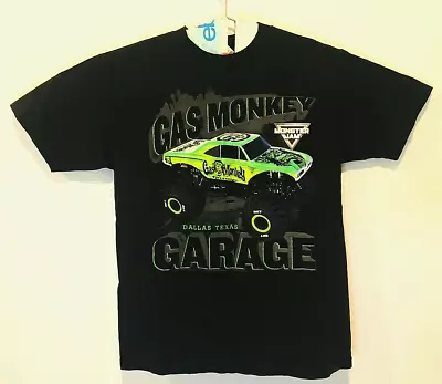 Gas Monkey Garage Dallas Texas Monster Jam Mens Graphic Black T-Shirt Size (M) • $14.62