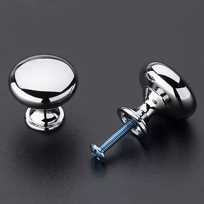£22.99 • Buy 1-30x Chrome Solid Cabinet Door Knobs Drawer Wardrobe Cupboard Handles Kitchen