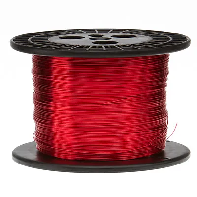 18 AWG Gauge Enameled Copper Magnet Wire 5.0 Lbs 1006' Length 0.0415  155C Red • $78.42