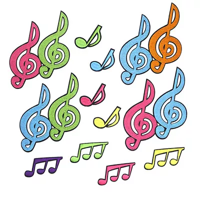 12 Pcs Music Note Embroidered Iron On Or Sew On Patch For Jeans Jackets Hats • $9.18