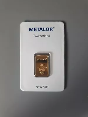 Metalor Switzerland 10g Gold Bars 999.9 Fine 24-carat Gold • £640