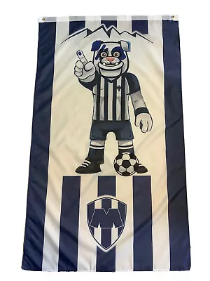 Rayados Monterrey Mexico Futbol Soccer New Flag Jersey Style 3x5 Bandera Mascota • $23.99