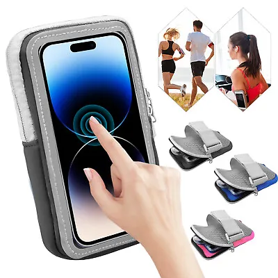 Gym Running Jogging Sports Armband Case Cell Phone Holder Pouch Arm Band Key Bag • $13.94