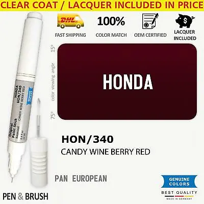 $14.99 • Buy HON/340 Touch Up Paint For Honda Red PAN EUROPEAN 340 R 114C U CANDY WINE BERRY 