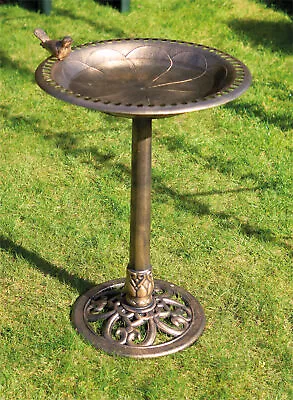 £26.99 • Buy  Bronze Bird Bath Free Standing, Pedestal & Weather Resistant Easy Assemble