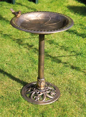 £26.99 • Buy Bird Bath For Garden Ornate Resin With Rustic Bronze Effect - Small Wild Animals
