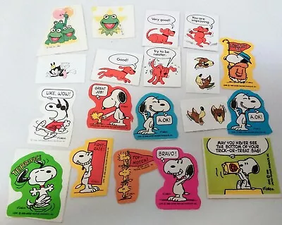 Vintage Cartoon Stickers Lot*Peanuts*Clifford*Kermit*Muppets*WB Scooby • $7