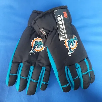 3M Classic Miami Dolphins Men's Thermal Insulated Gloves (One Size) • $15
