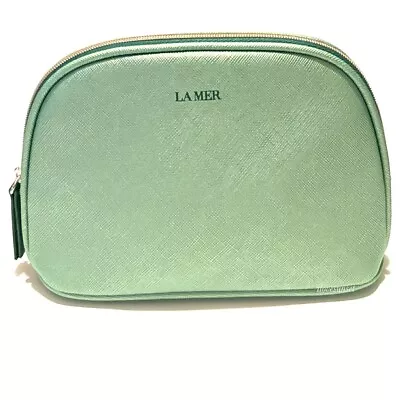 New {La Mer} Saffiano Light Green Zipper MakeUp Bag - Cosmetic Bag - Travel Case • $15.25