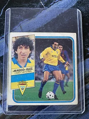 El Salvador  Jorge Magico Gonzalez Card Soccer Cadiz Club Spain League 1989-1990 • $125