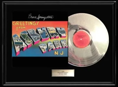 $175 • Buy Bruce Springsteen Greetings From  Asbury Park White Gold Platinum Tone Record Lp