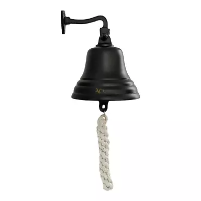 Last Orders Bell Matt Black Wall Mounted Bell Home Bar Decor Pub Outdoor • £39.99