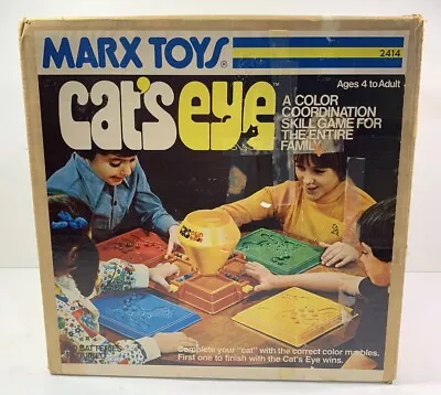 1978 Marx Toys Cats Eye Marble Board Game With Original Box • $23