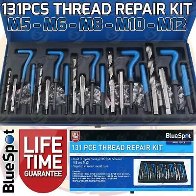 Thread Repair Kit Metric Helicoil M5 M6 M8 M10 M12 Tap Die Damages Thread Kit • £36.95