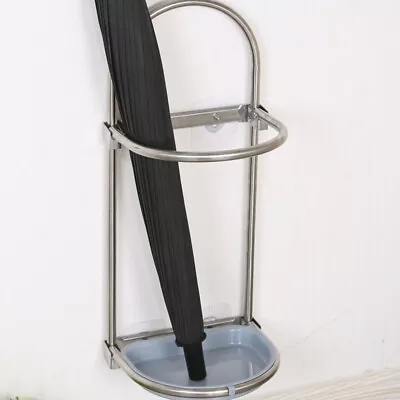  Suction Wall Umbrella Stand Storage Rack Metal Racks Freestanding Folding • £15.19