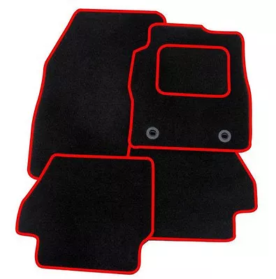 Black Tailored Car Mats With Red Trim For Vauxhall Astra J 2010-2015 • $19.91