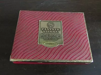 Vintage Kingsbridge Piatnik Vienna Austria 24 Ct. Gold Tipped Playing Cards • $10